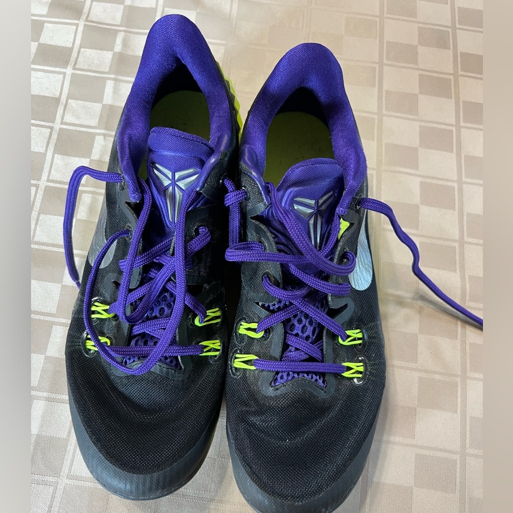 Nike Kobe Zoom Venomenon 5 Black Purple Neon Green 749884-005 Mens Size 8 EUC